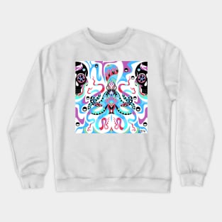 kraken in the squid games of monsters ecopop Crewneck Sweatshirt